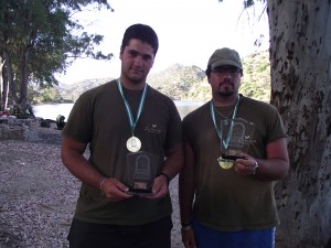 Los hermanos Jaenes Bravo, nuevos campeones jiennenses de Carpfishing. 